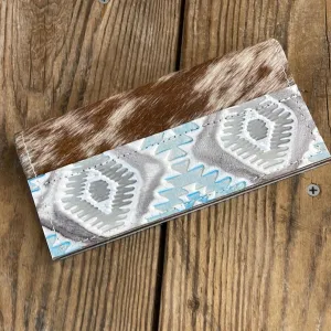 Checkbook Cover - Longhorn w/ Rocky Mountain Navajo