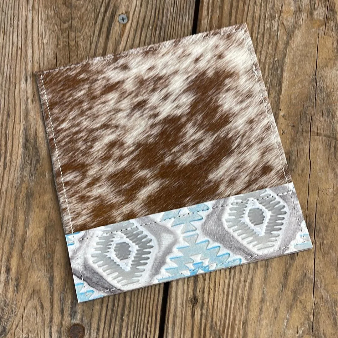 Checkbook Cover - Longhorn w/ Rocky Mountain Navajo