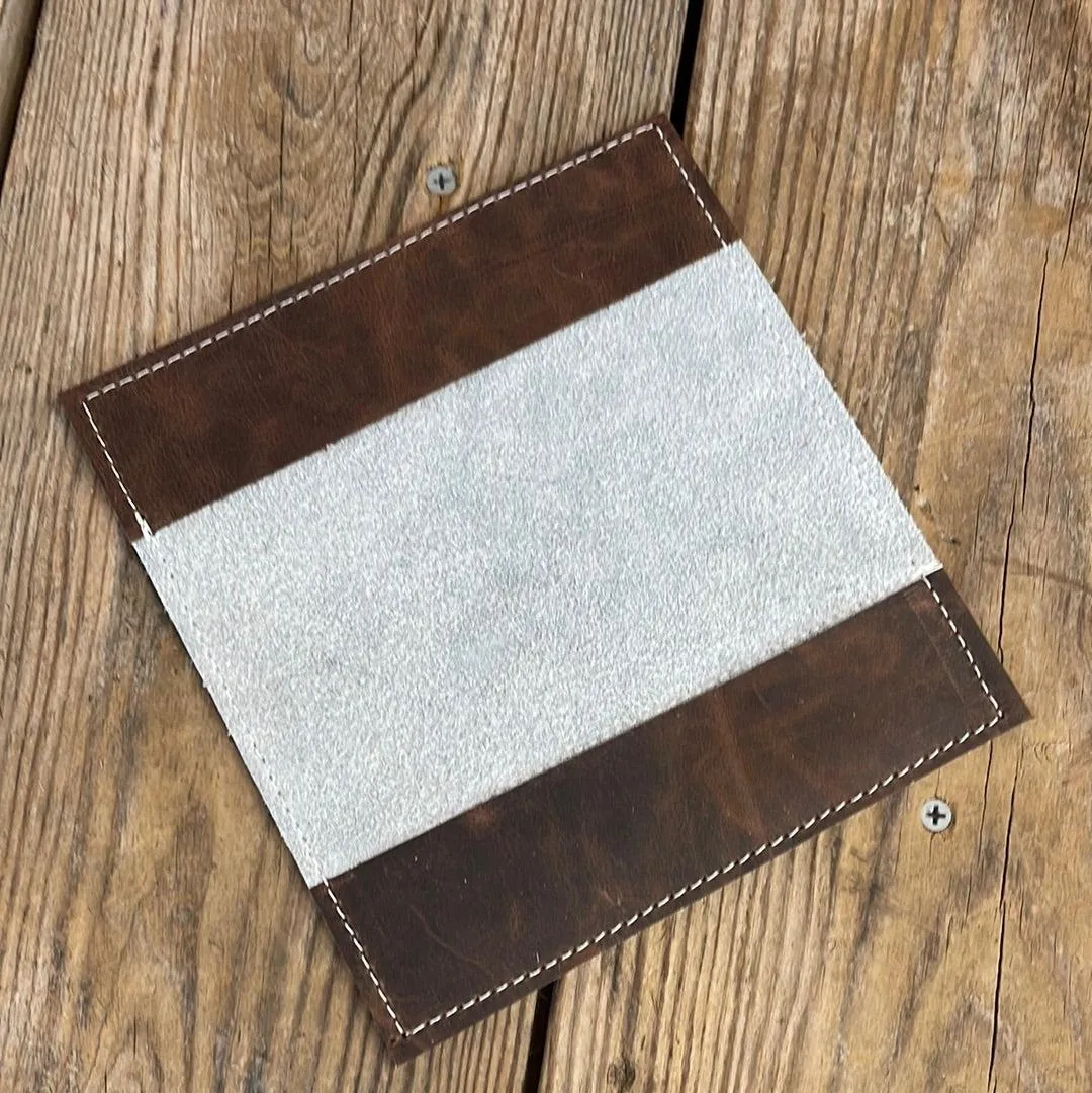 Checkbook Cover - Longhorn w/ Rocky Mountain Navajo