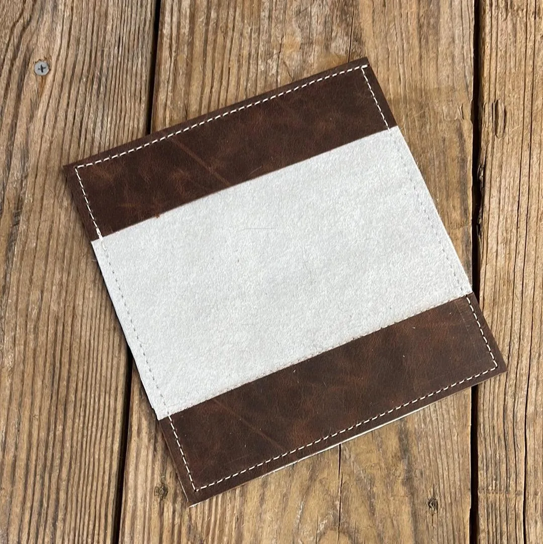 Checkbook Cover - Longhorn w/ Sepia Laredo