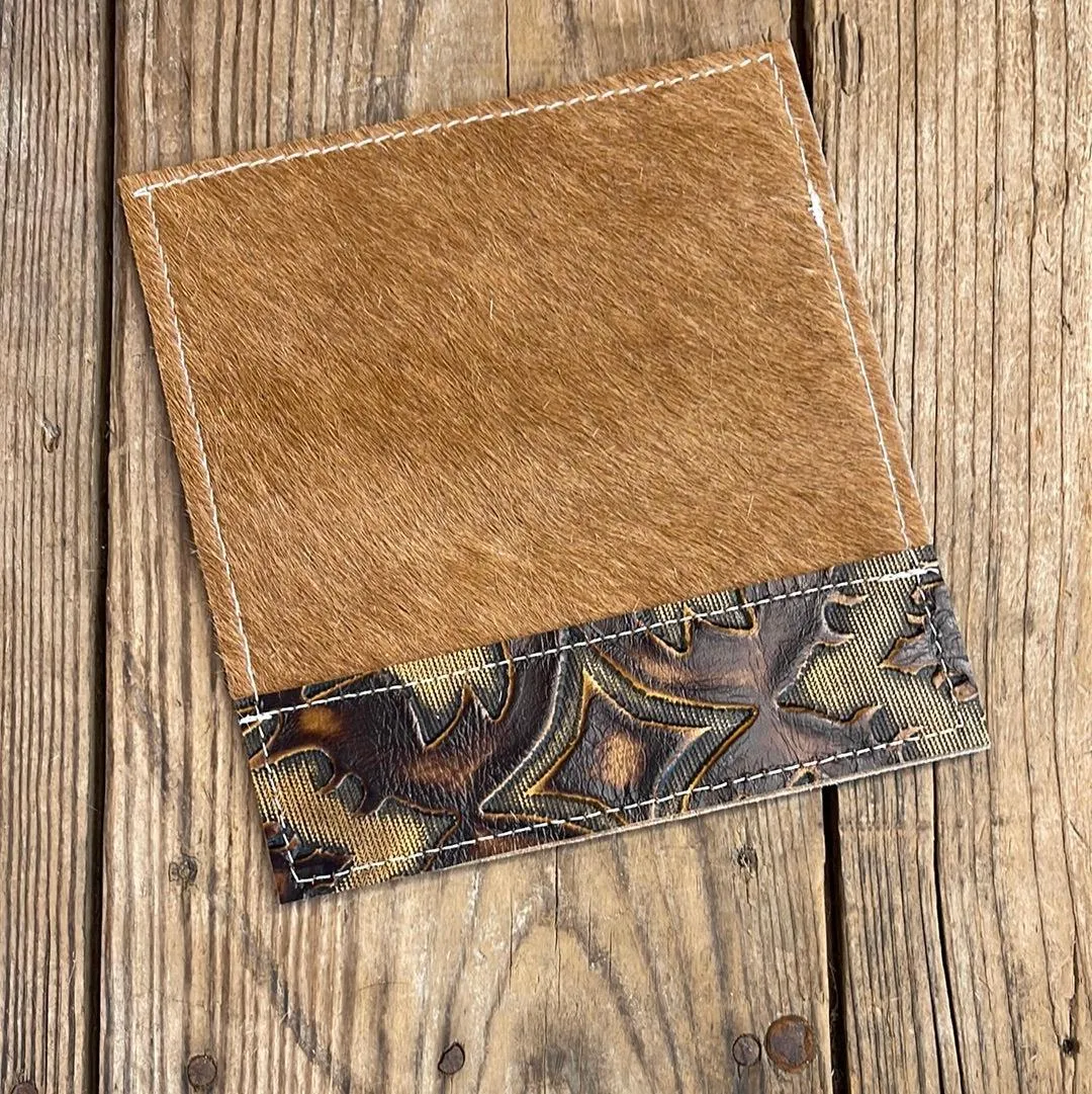 Checkbook Cover - Longhorn w/ Sepia Laredo