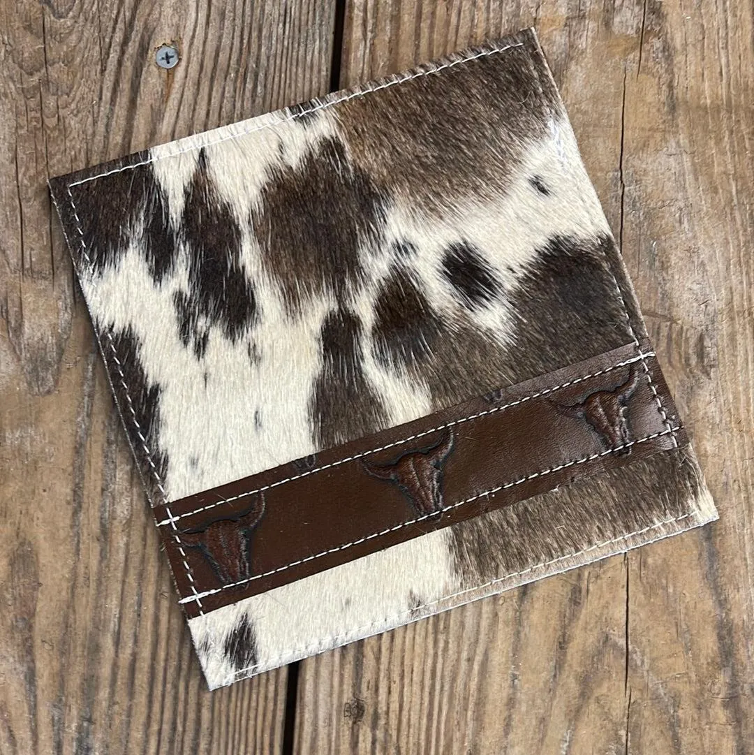 Checkbook Cover - Tricolor w/ Mahogany Skulls