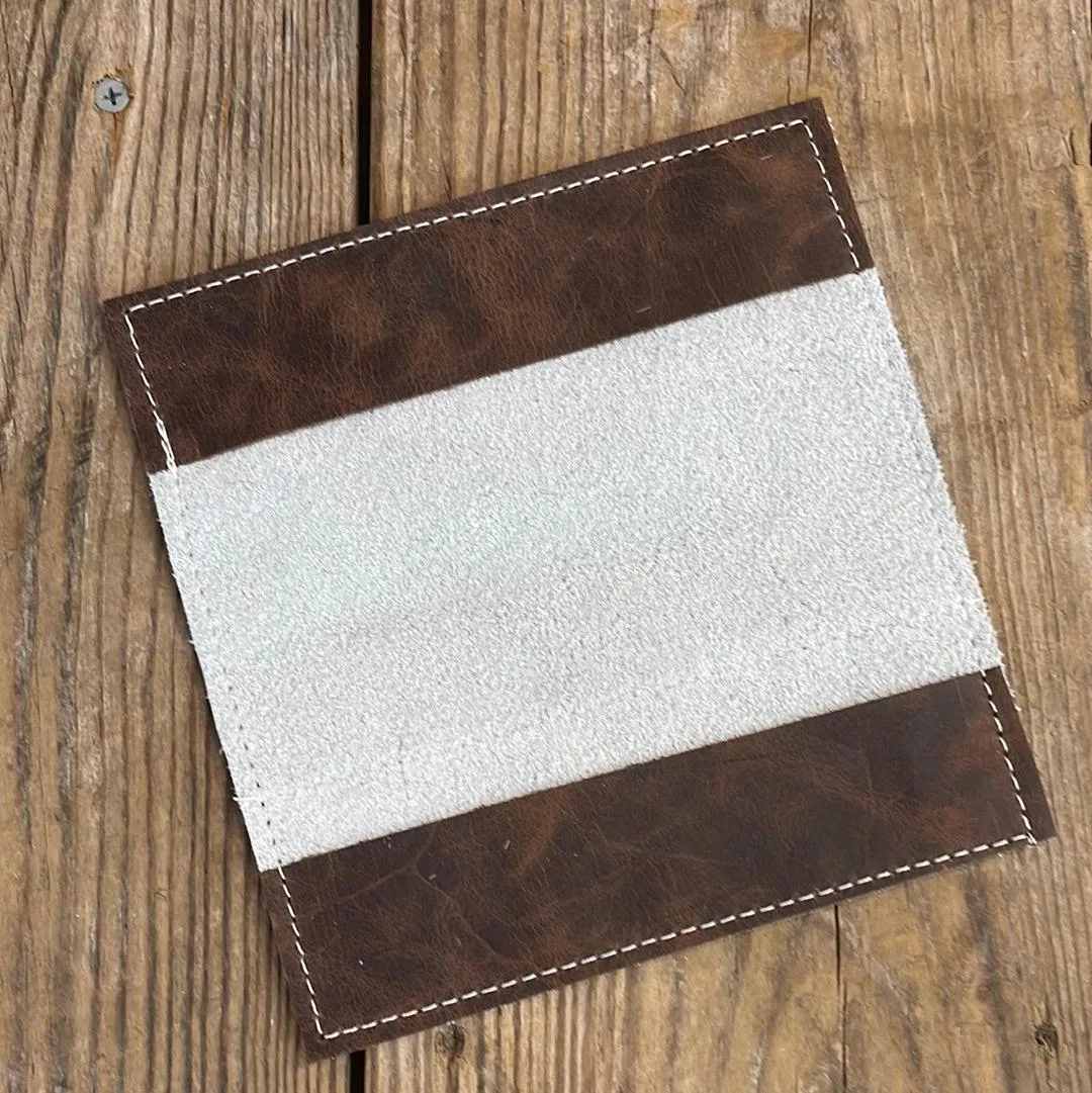 Checkbook Cover - Tricolor w/ Mahogany Skulls