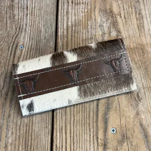 Checkbook Cover - Tricolor w/ Mahogany Skulls