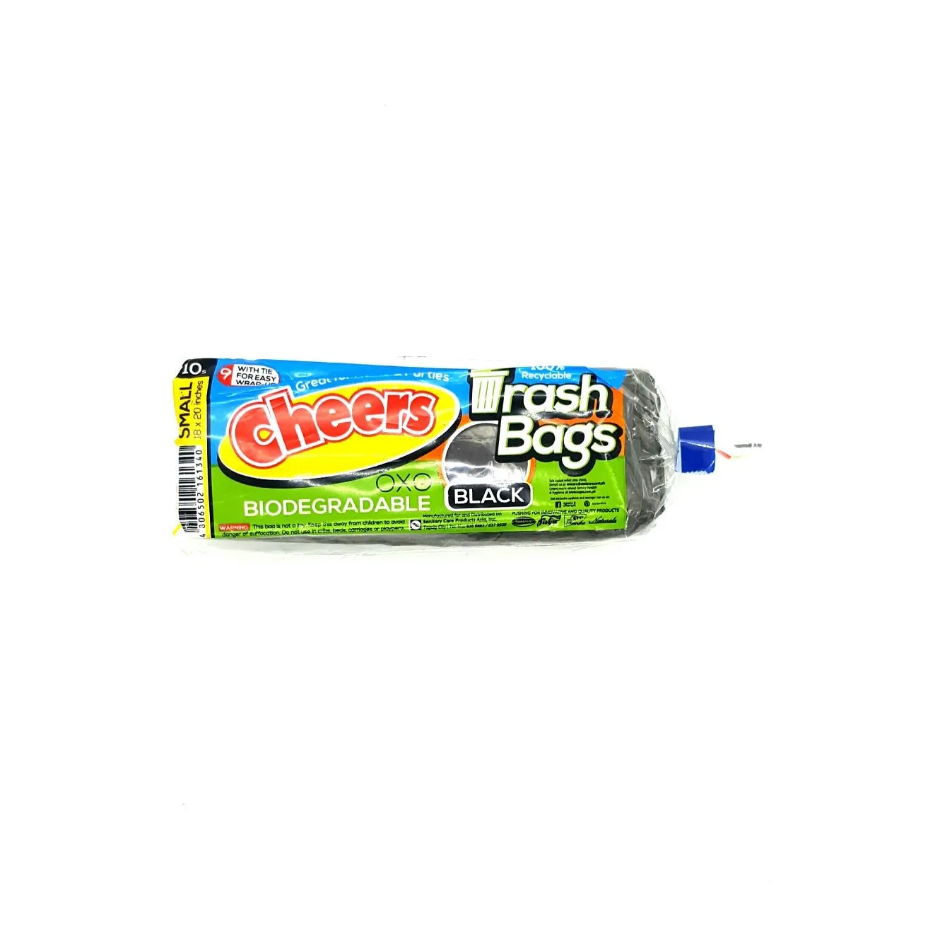Cheers Garbage Bag Small Black Pack of 10's