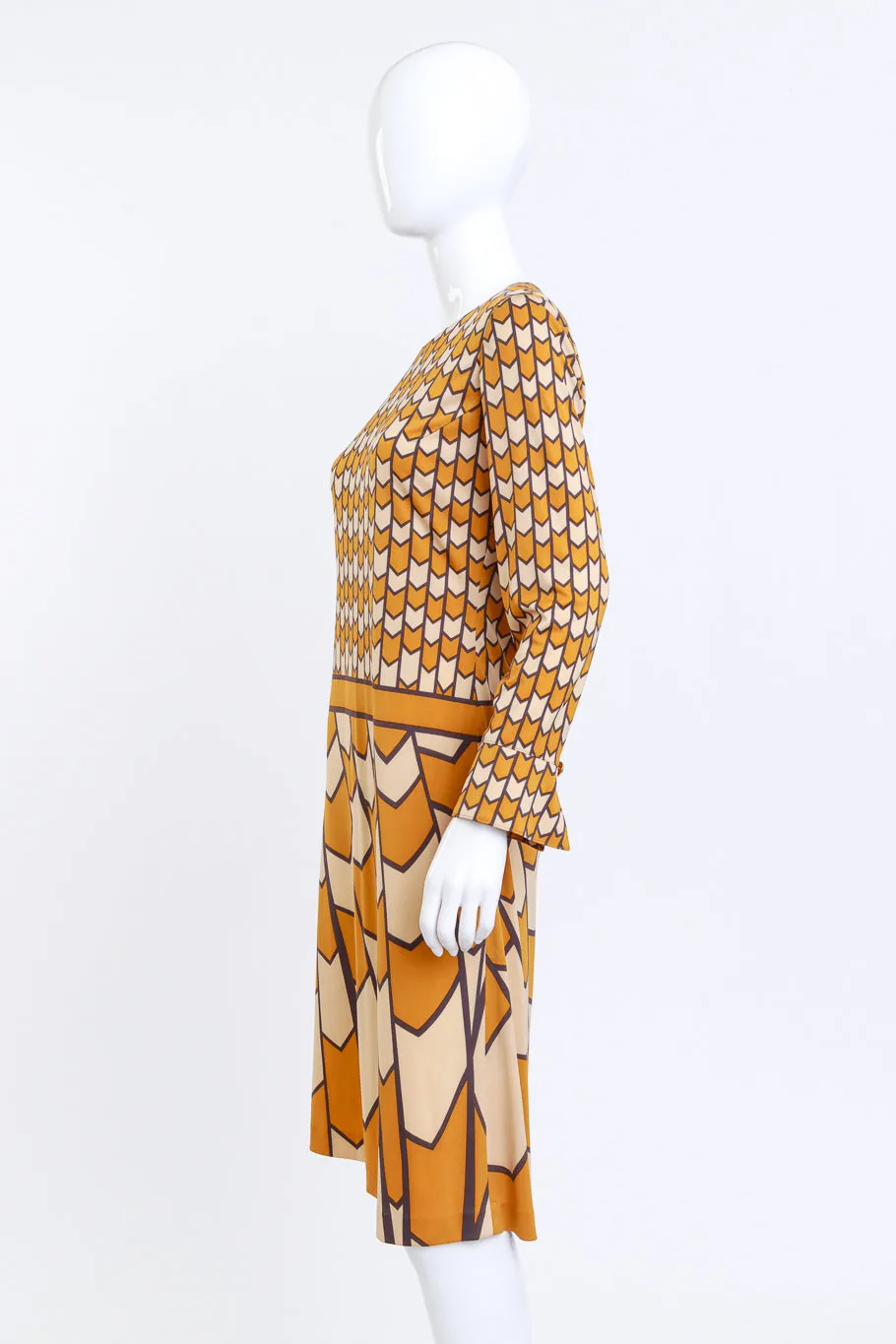 Chevron Stripe Midi Dress