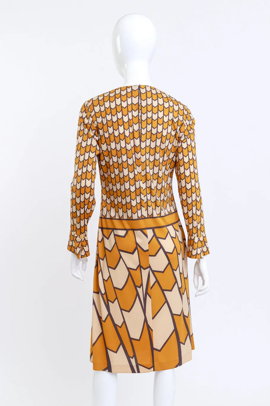 Chevron Stripe Midi Dress