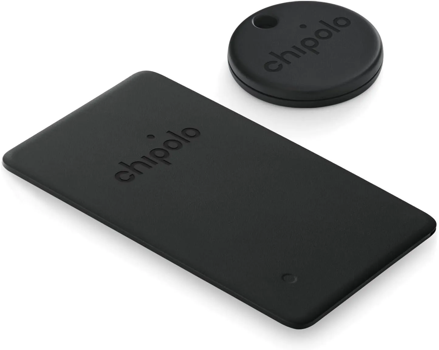 Chipolo Spot Pack – 1x Card Spot   1x ONE Spot – Wallet Tracker & Key Finder for Apple Find My app (iOS only) – Bluetooth Tracker for Keys, Bags, Luggage (Black)