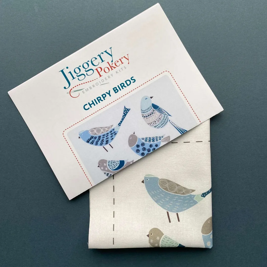 Chirpy birds embroidery pattern