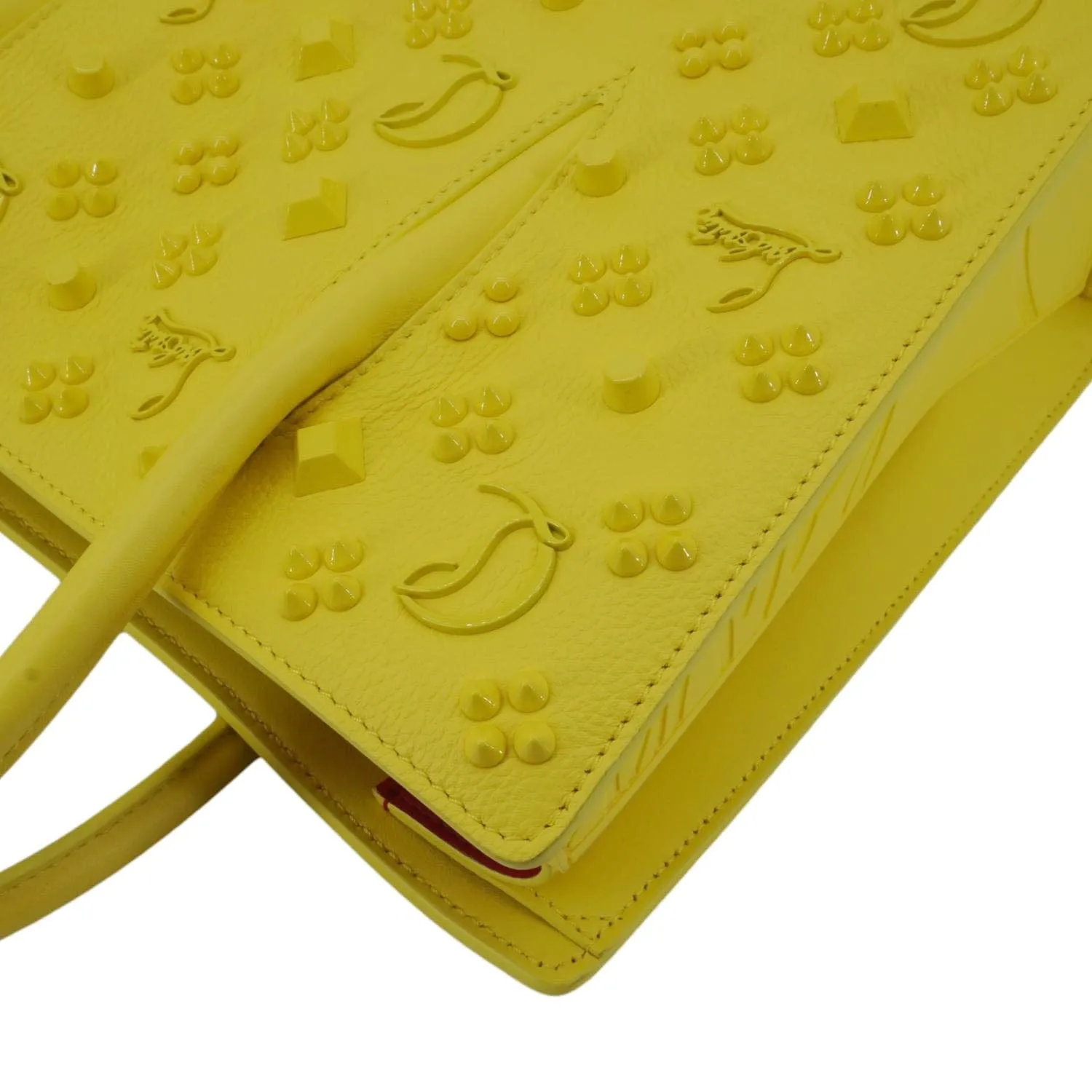 CHRISTIAN LOUBOUTIN Paloma Medium Leather Tote Bag Yellow
