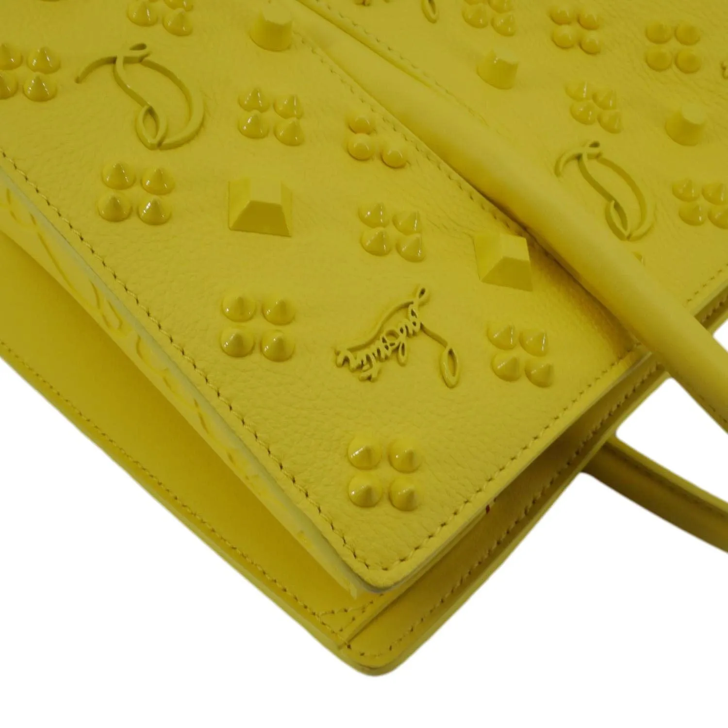 CHRISTIAN LOUBOUTIN Paloma Medium Leather Tote Bag Yellow