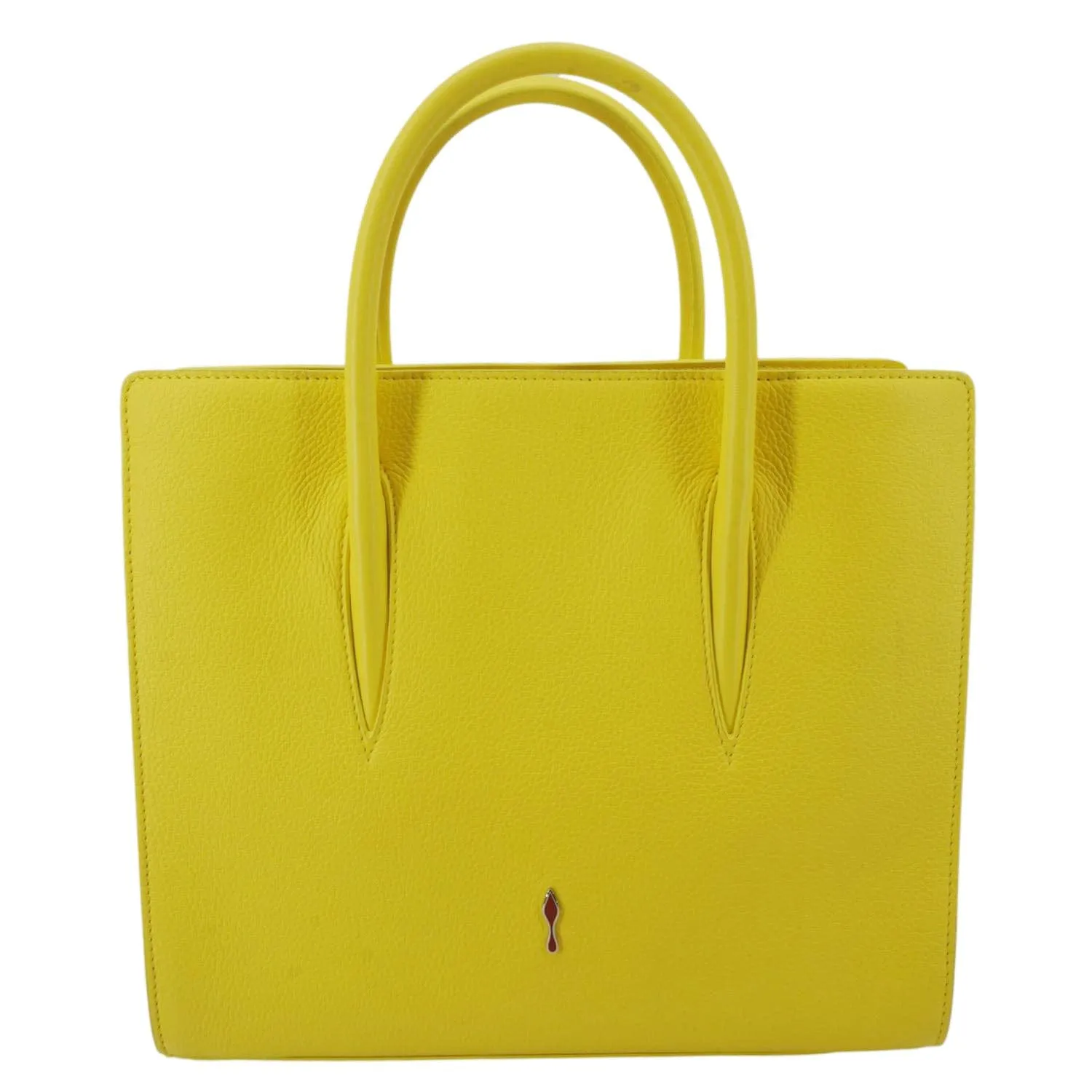 CHRISTIAN LOUBOUTIN Paloma Medium Leather Tote Bag Yellow