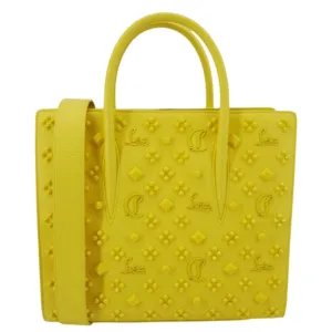 CHRISTIAN LOUBOUTIN Paloma Medium Leather Tote Bag Yellow
