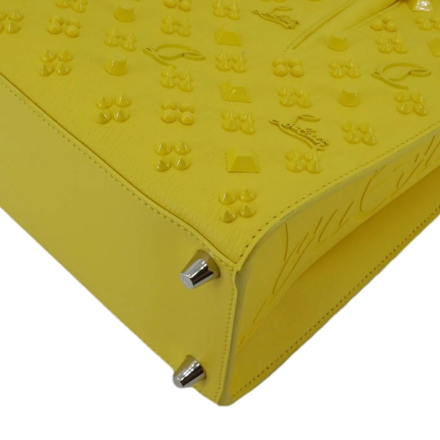 CHRISTIAN LOUBOUTIN Paloma Medium Leather Tote Bag Yellow