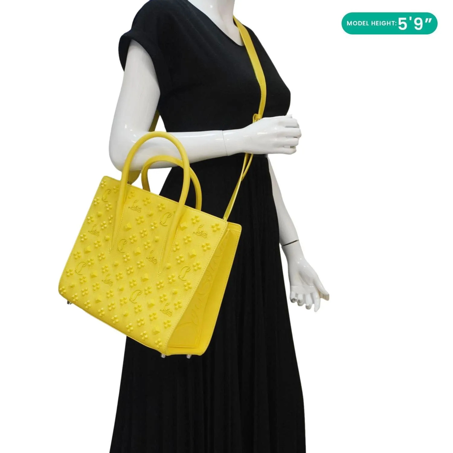 CHRISTIAN LOUBOUTIN Paloma Medium Leather Tote Bag Yellow