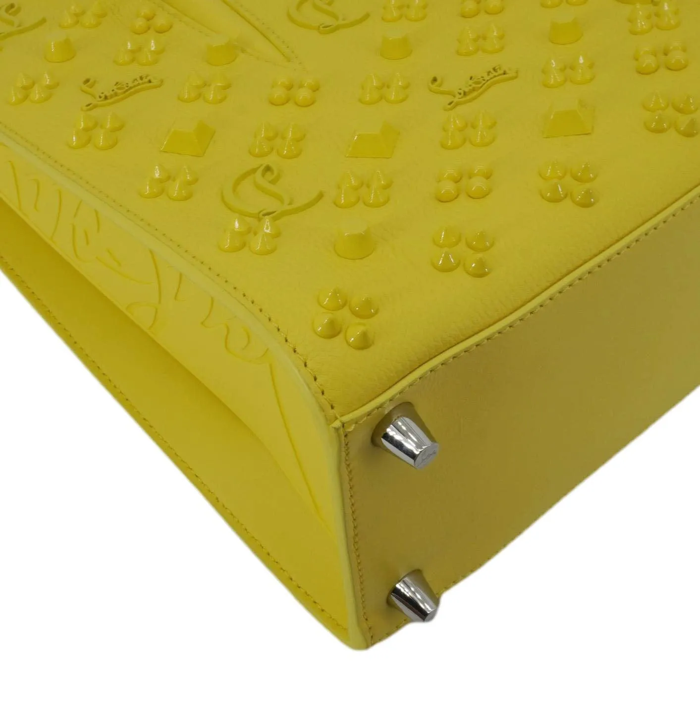 CHRISTIAN LOUBOUTIN Paloma Medium Leather Tote Bag Yellow