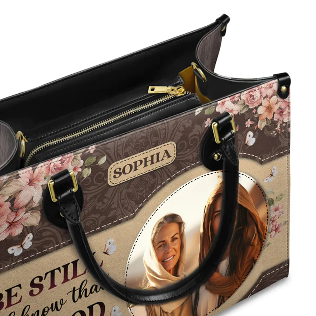 Christianartbag Handbags, Be Still And Know That I Am God Psalm 46 10 Leather Handbag, Handbag Design, Personalized Leather Handbag, Gifts for Women, CABLTB02141223.