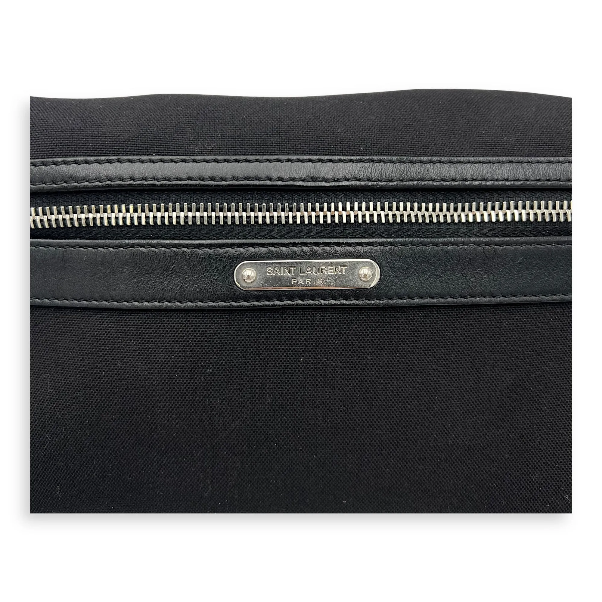 City Belt Bag Black in Canvas, Silver hardware