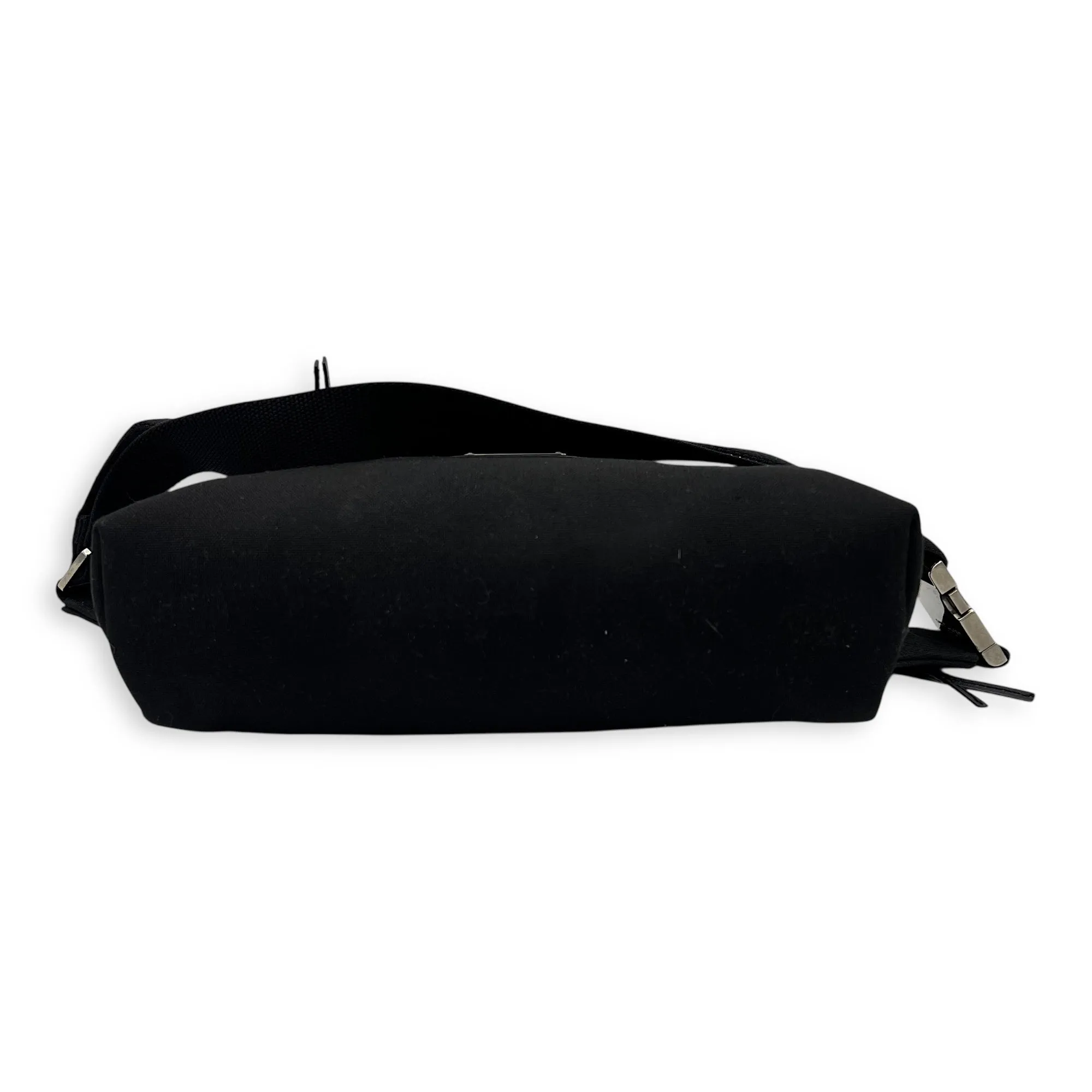 City Belt Bag Black in Canvas, Silver hardware