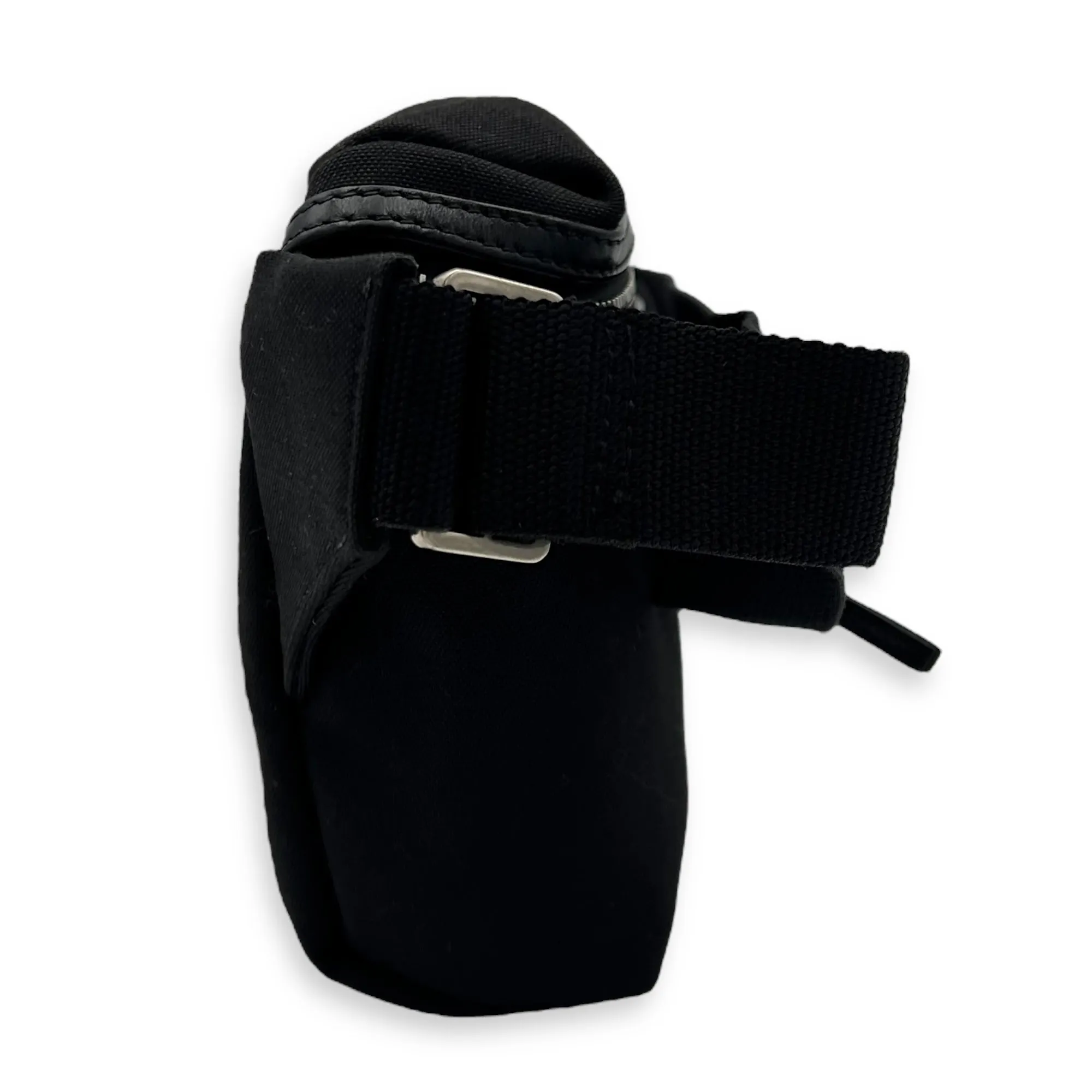 City Belt Bag Black in Canvas, Silver hardware