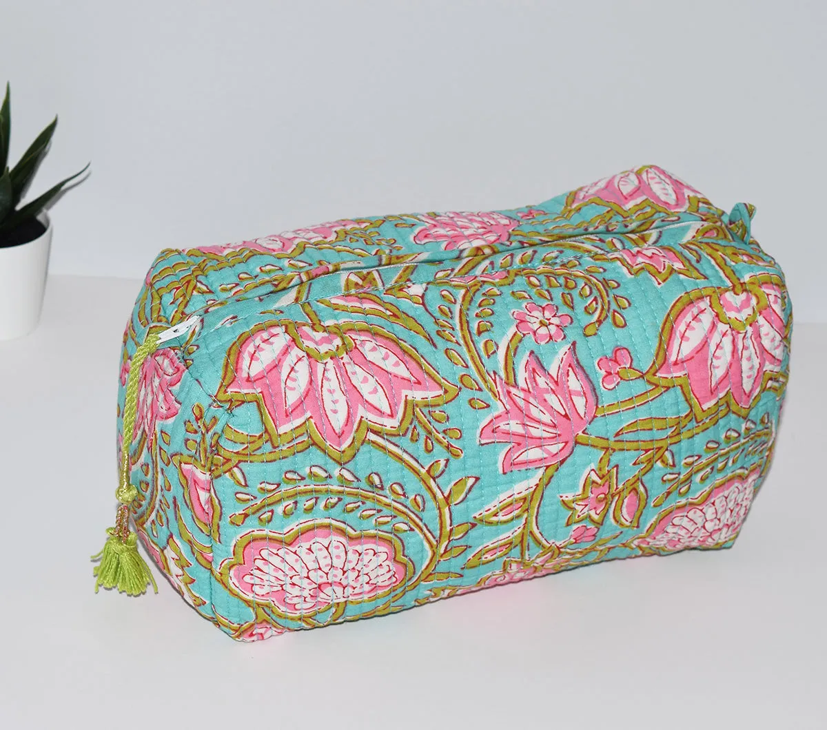 Classic Waterproof Toiletry Bag | Turq Floral