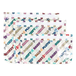 Clear Travel Bag 3 Pack: Mickey & Friends Varsity
