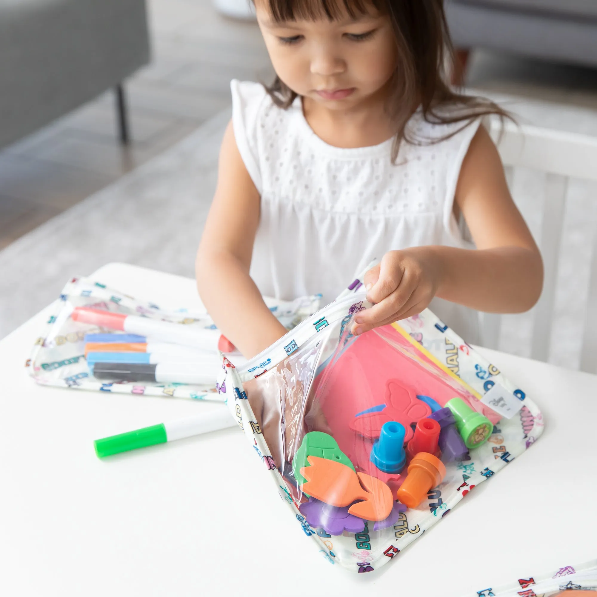 Clear Travel Bag 3 Pack: Mickey & Friends Varsity