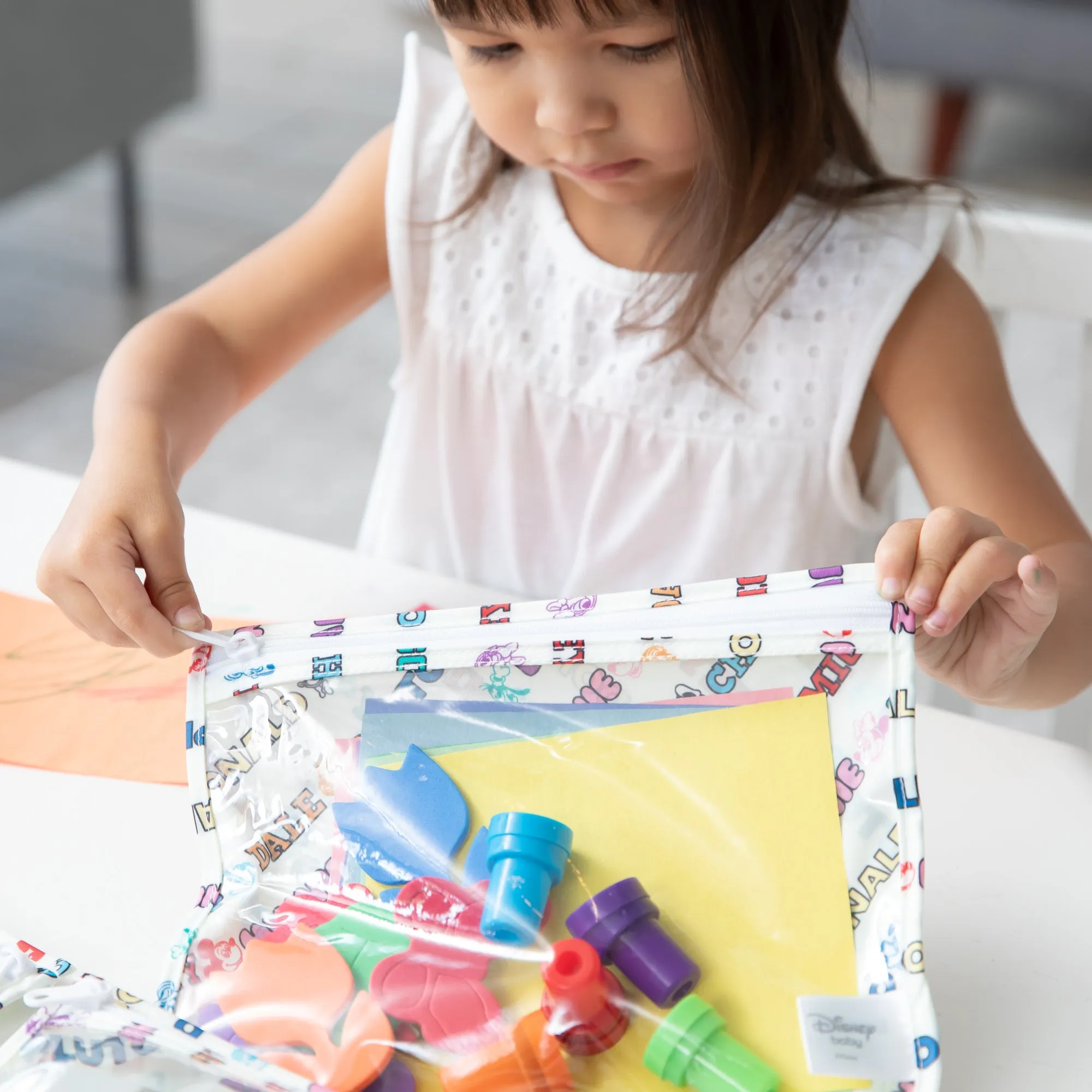 Clear Travel Bag 3 Pack: Mickey & Friends Varsity