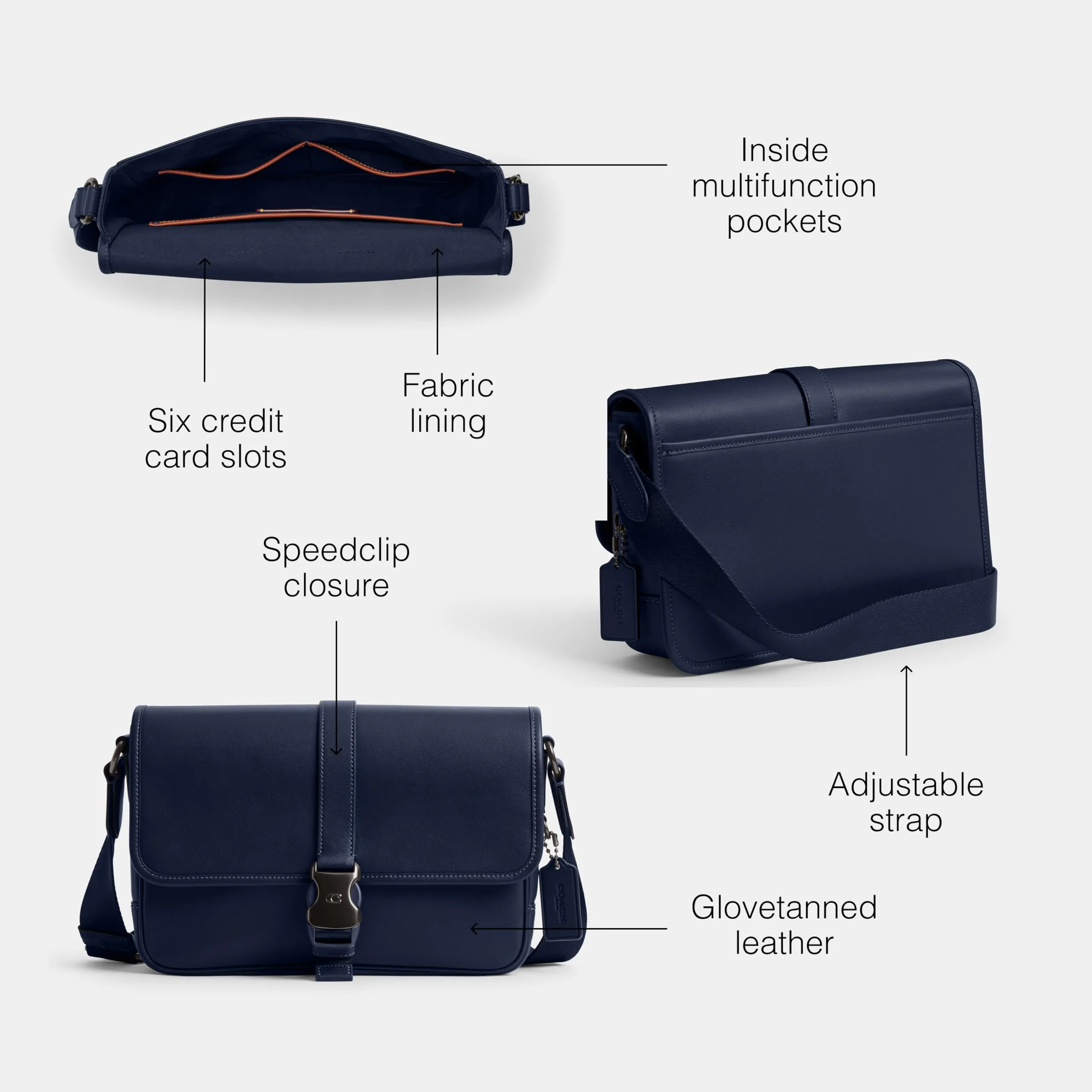 Coach League Messenger Bag, Deep Blue