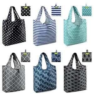 Compact reusable grocery totes