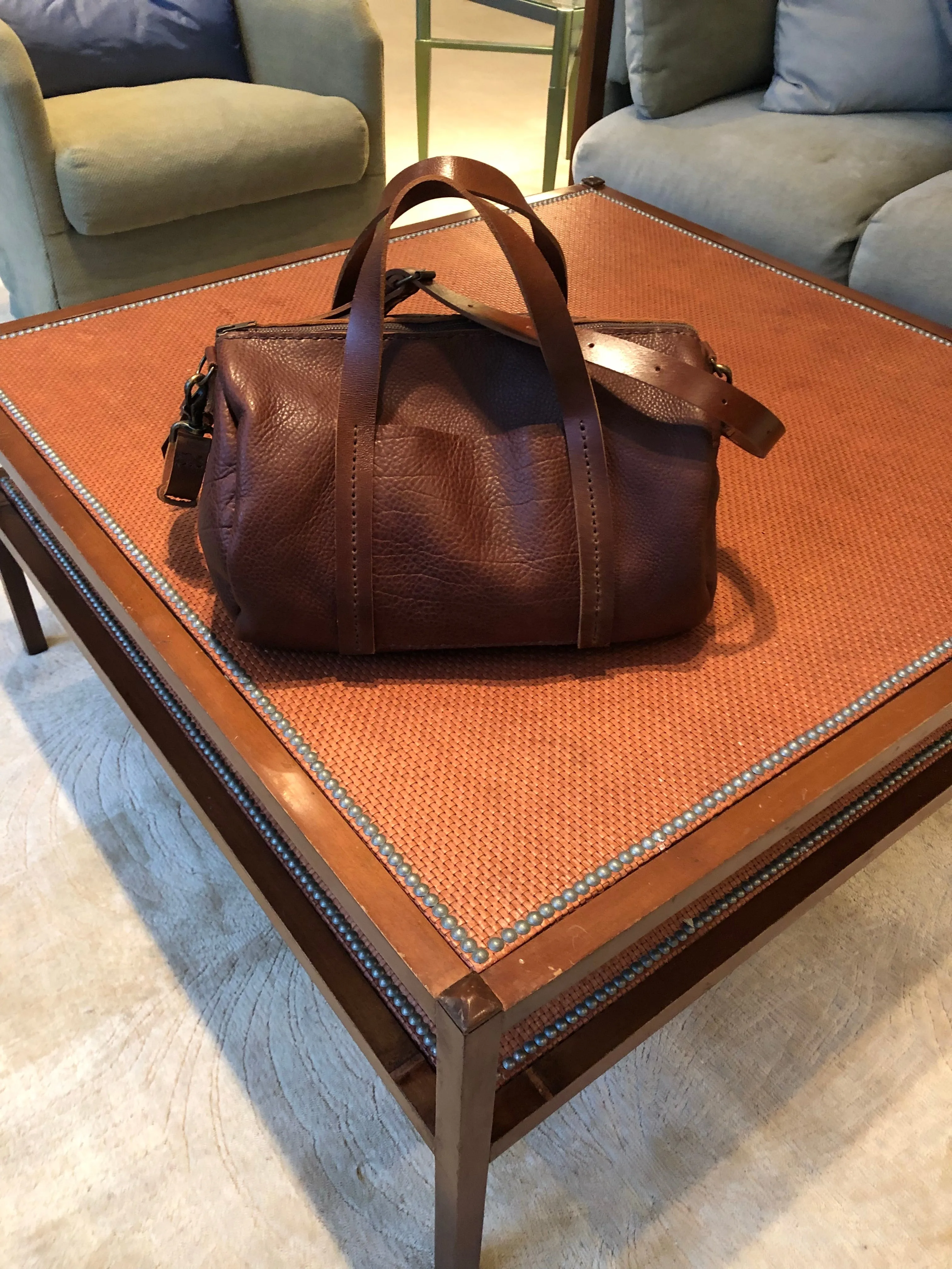Crossbody Duffle, Soft Leather Satchel, Leather Laptop Bag