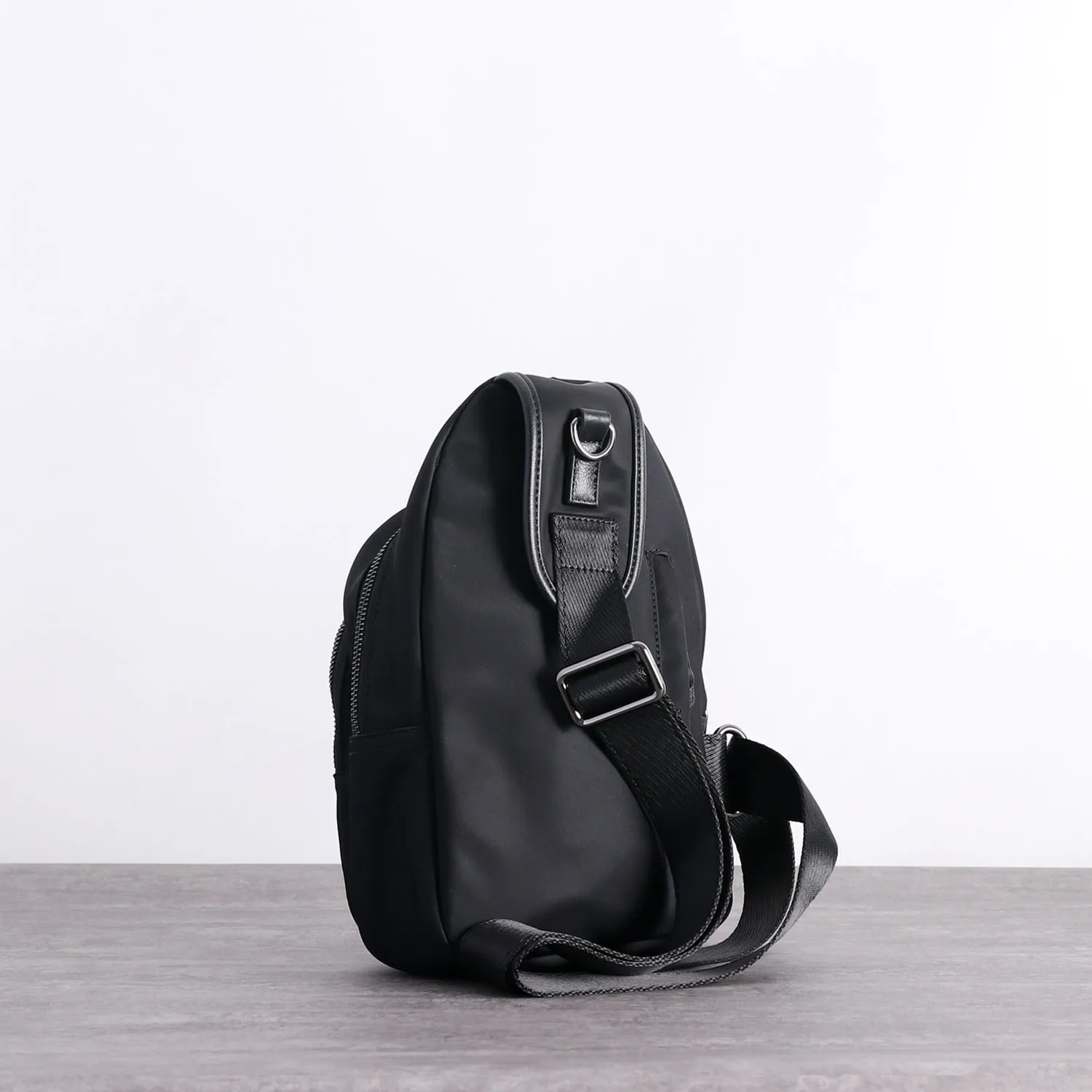 Crossbody Nylon Bag Black Small Sling Bag for Men Chest Bags for Men Cross Body Chest Bag