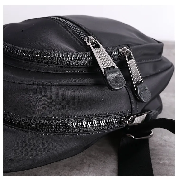 Crossbody Nylon Bag Black Small Sling Bag for Men Chest Bags for Men Cross Body Chest Bag