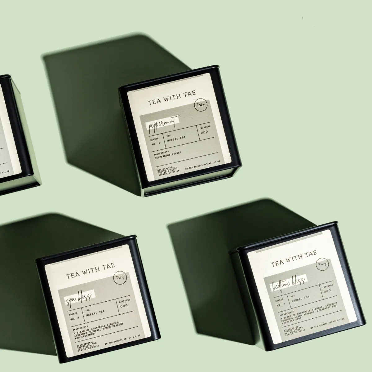 Custom Large Tea Tin (20 pyramid tea bags)
