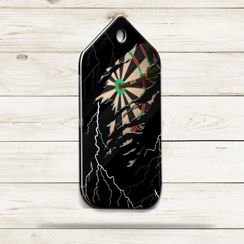 Darts Paint Splash Personalized Name Viking And Darts Keychain For Dart Team Player