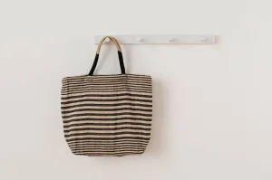 Dewey Reusable Tote Bag - Black Stripe