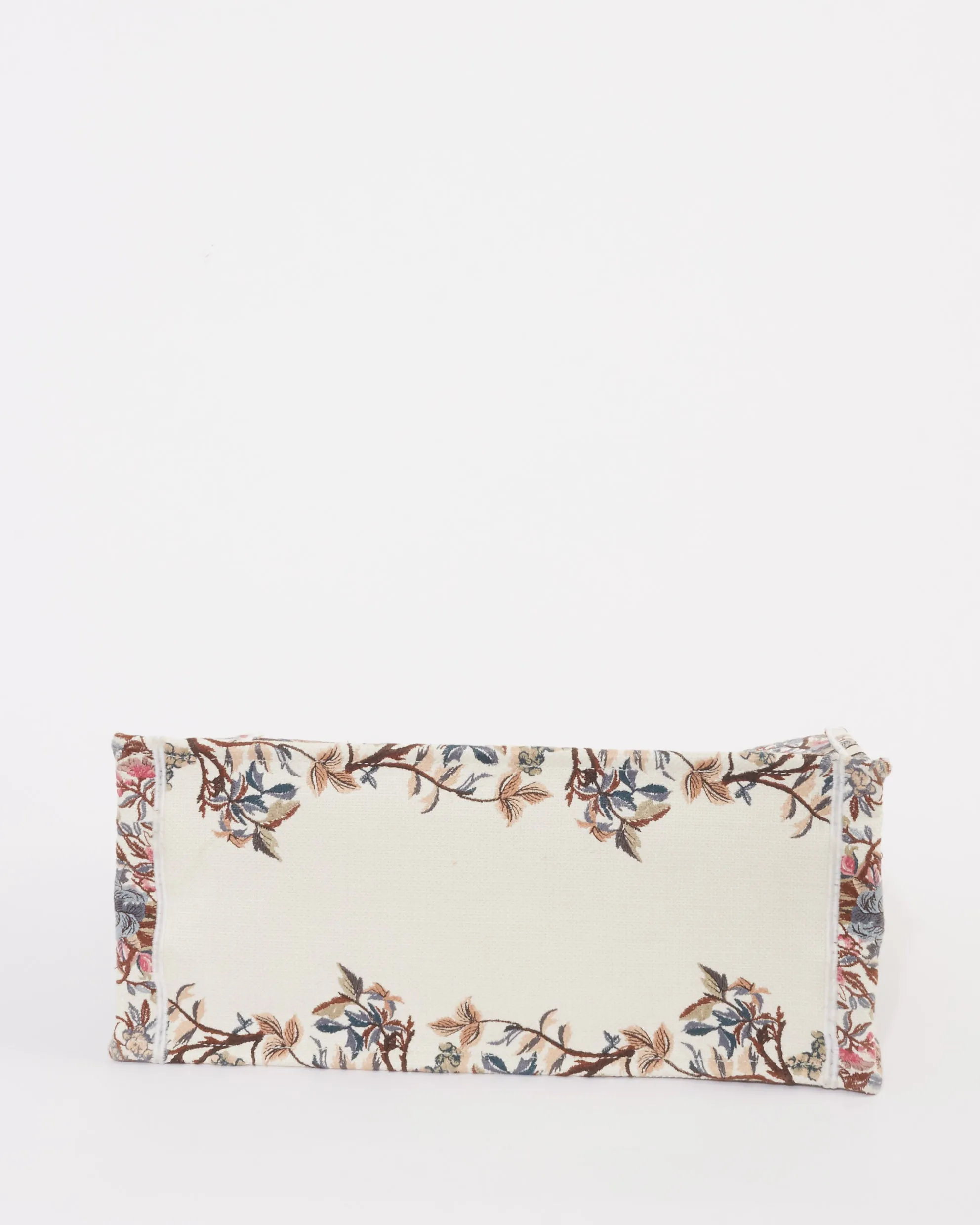 Dior White Canvas "Jardin D'Hiver" Large Book Tote