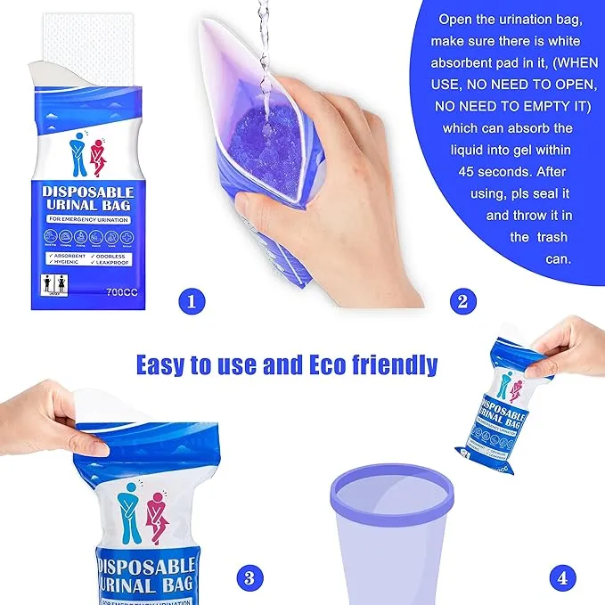 Disposable Urinal Bag 12 Pcs 700ML