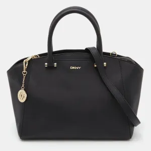 DKNY Black Leather Bryant Park Satchel