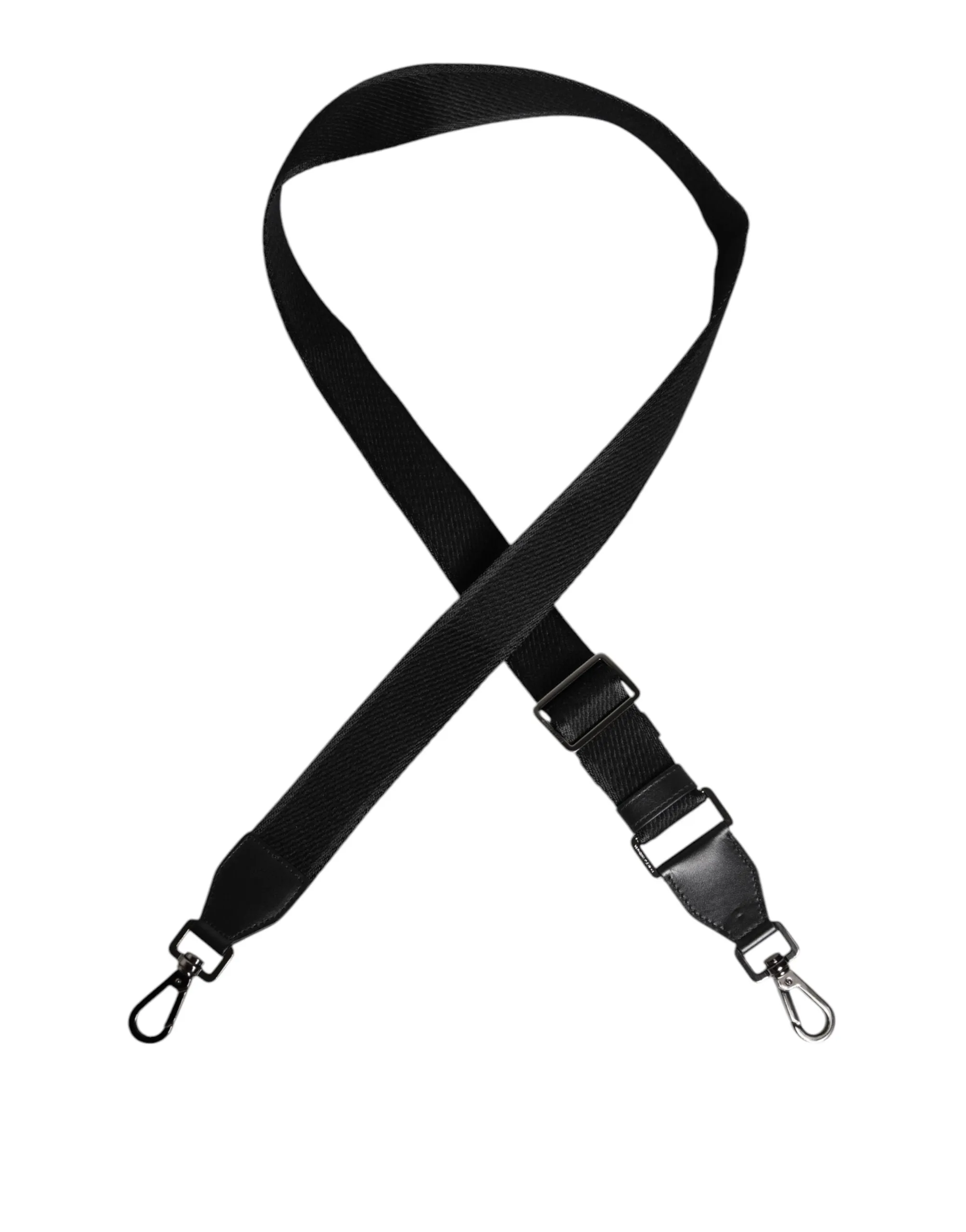 Dolce & Gabbana Black Solid Polyester Bag Handle Shoulder Strap