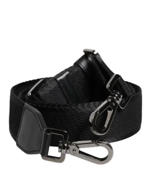 Dolce & Gabbana Black Solid Polyester Bag Handle Shoulder Strap