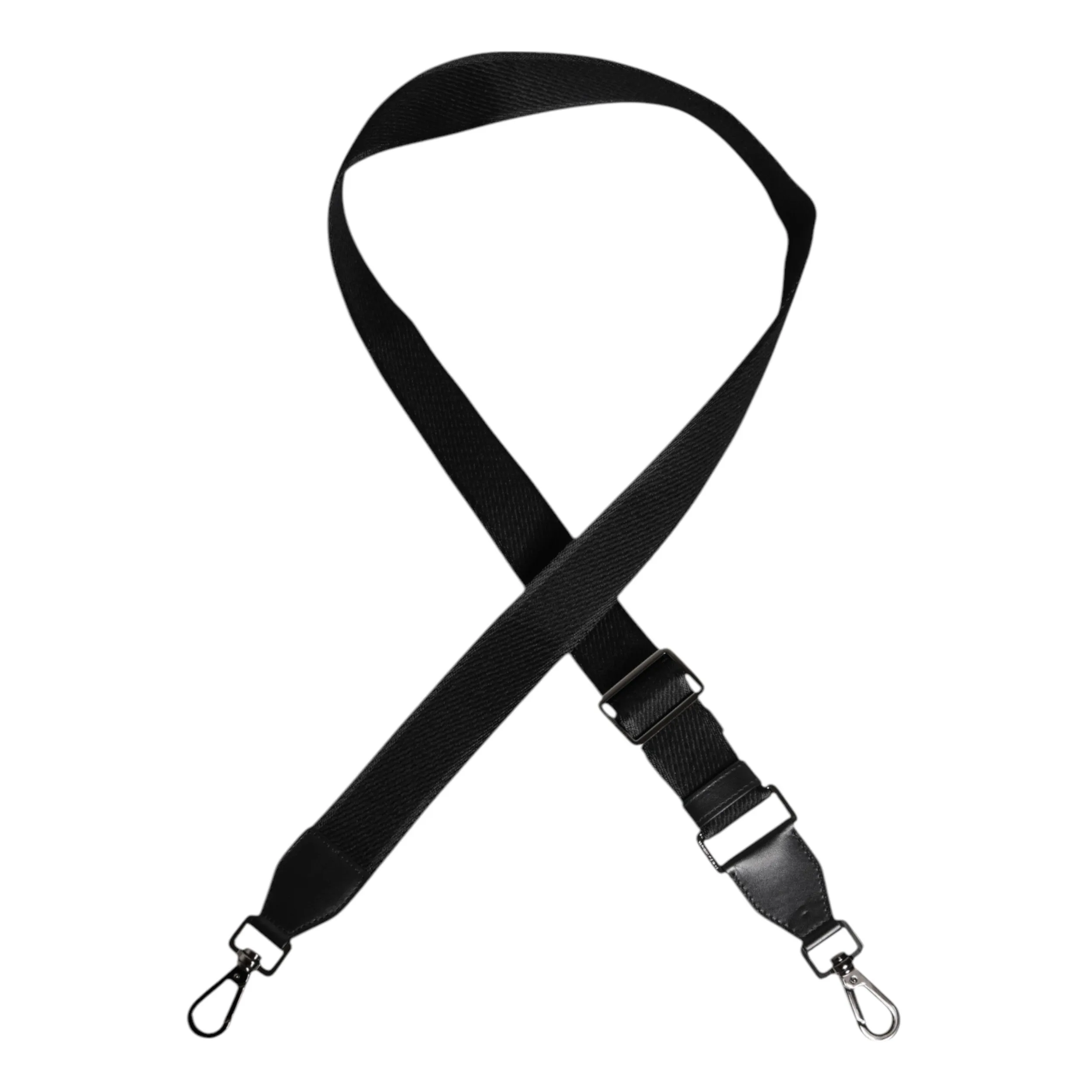 Dolce & Gabbana Black Solid Polyester Bag Handle Shoulder Strap