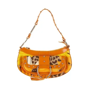 Dolce & Gabbana Orange Cheetah Print Shoulder Bag