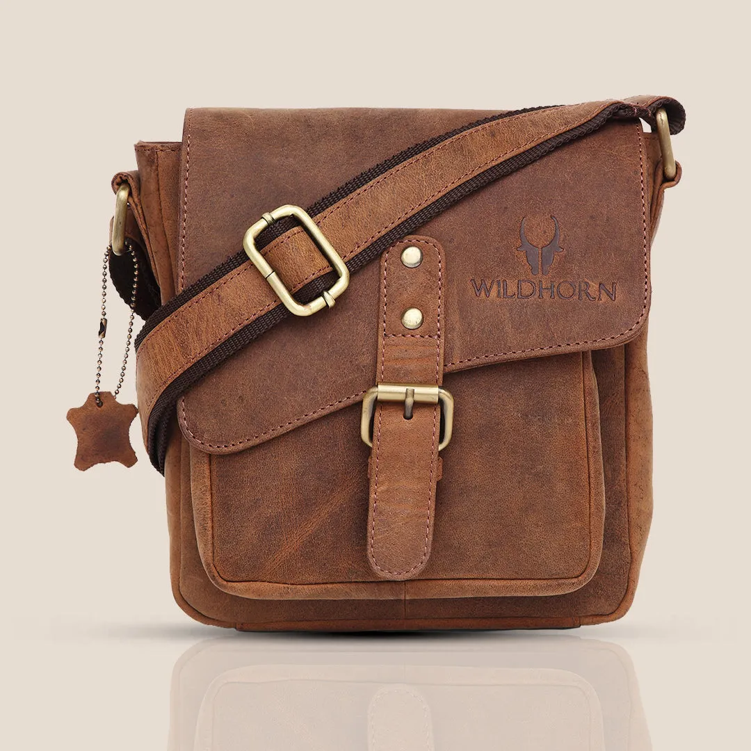 DOVER Leather Sling Bag for Men