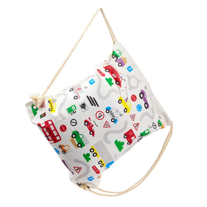 Drawstring Canvas Bag - Little Motors