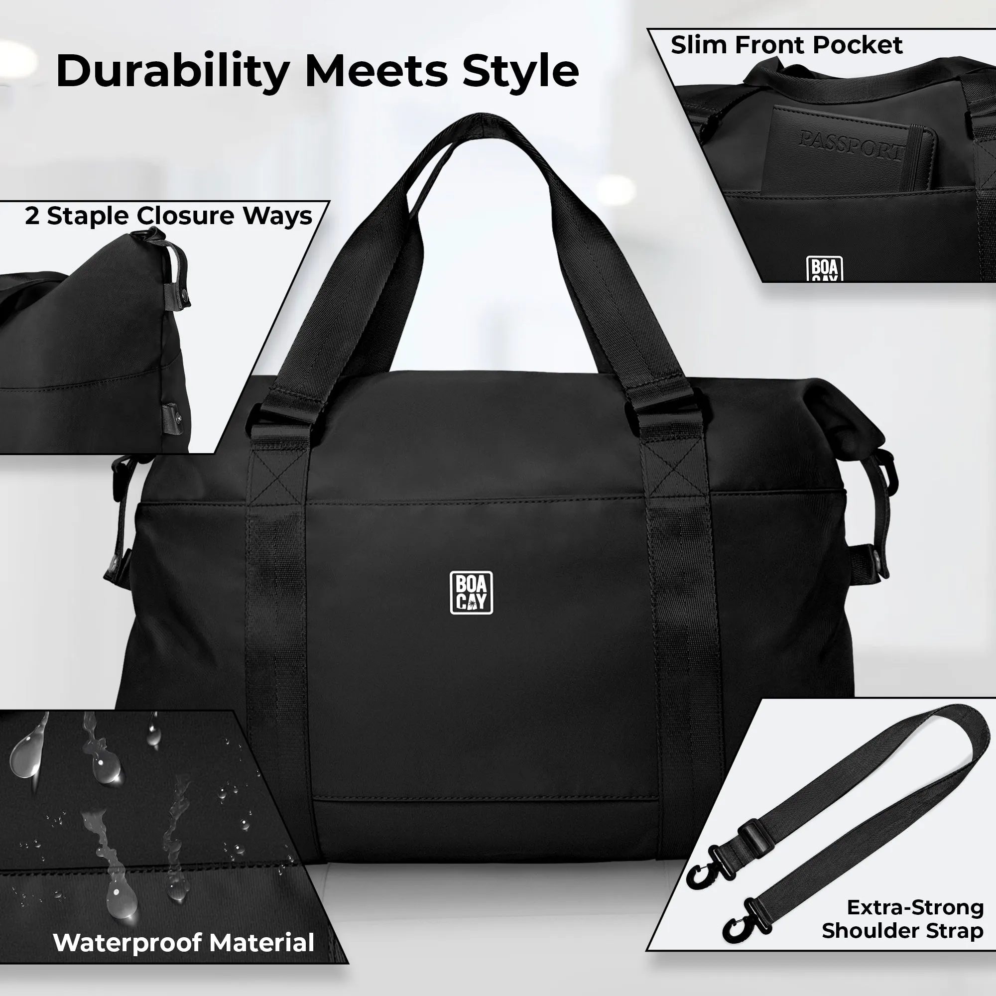 Duffle & Weekender Bag - Black