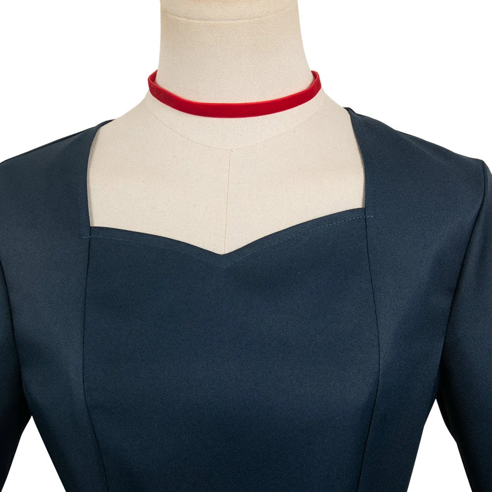 Dungeon Meshi Donato Marcille Dark Blue Dress Cosplay Costume Outfits