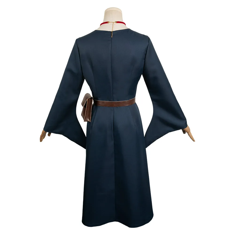 Dungeon Meshi Donato Marcille Dark Blue Dress Cosplay Costume Outfits