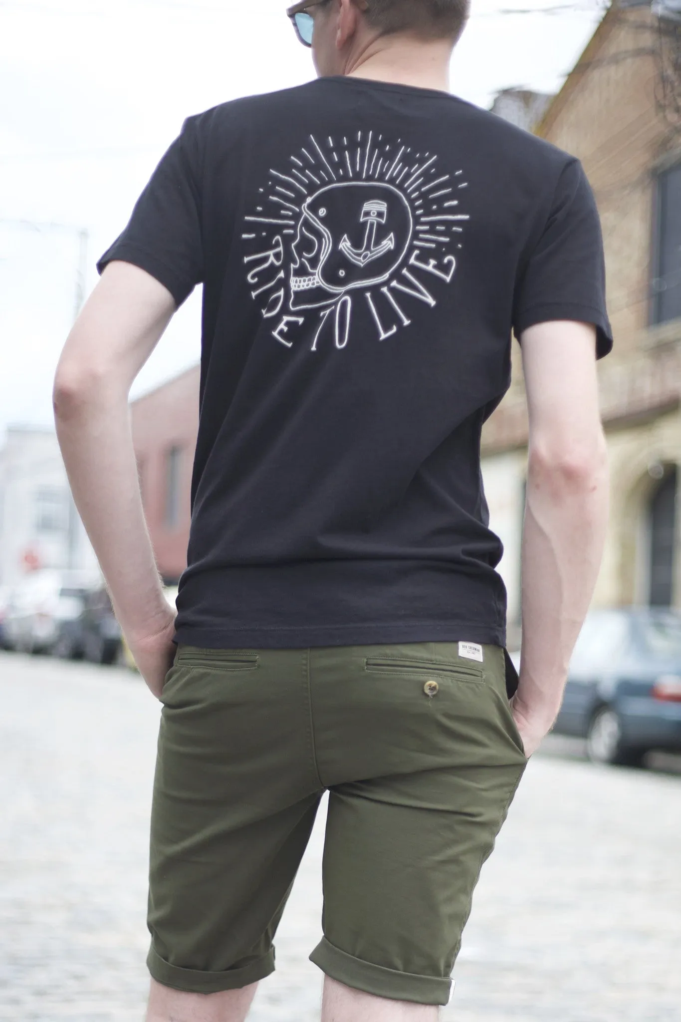 EC1 Slim Stretch Chino Short - Military Green