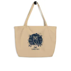 Eco-Friendly Owl Large Organic Tote Bags – Stylish & Spacious